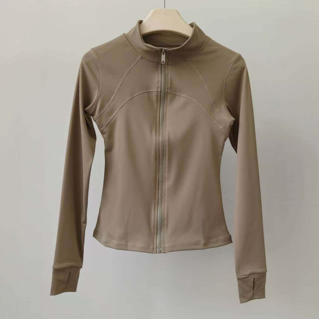 Yoga Fitness Jacket - Yogakleding Jas Slankmakend Opstaande Kraag Slanke