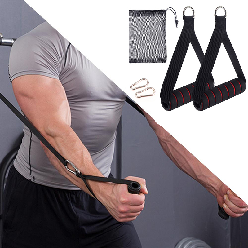 Yoga Fitness Ring - Zwaarbelastbare kabelmachinehandgreep met haak D-ring metalen