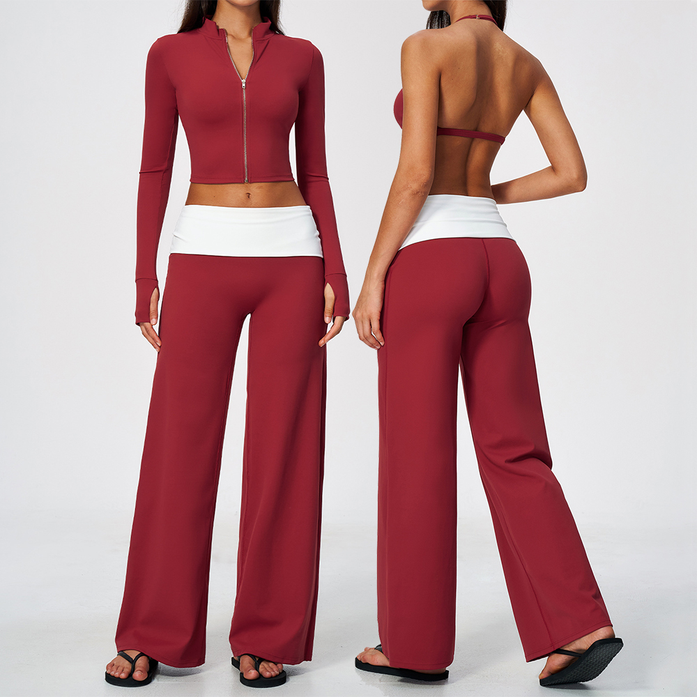 Zipjas, wijde broek, 2-delige  - Yoga Fitness Jacket recensie en prijs