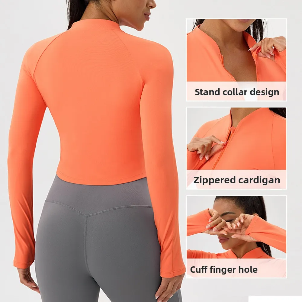 Naakt yogakledingjack opstaand - Yoga Fitness Jacket recensie en prijs