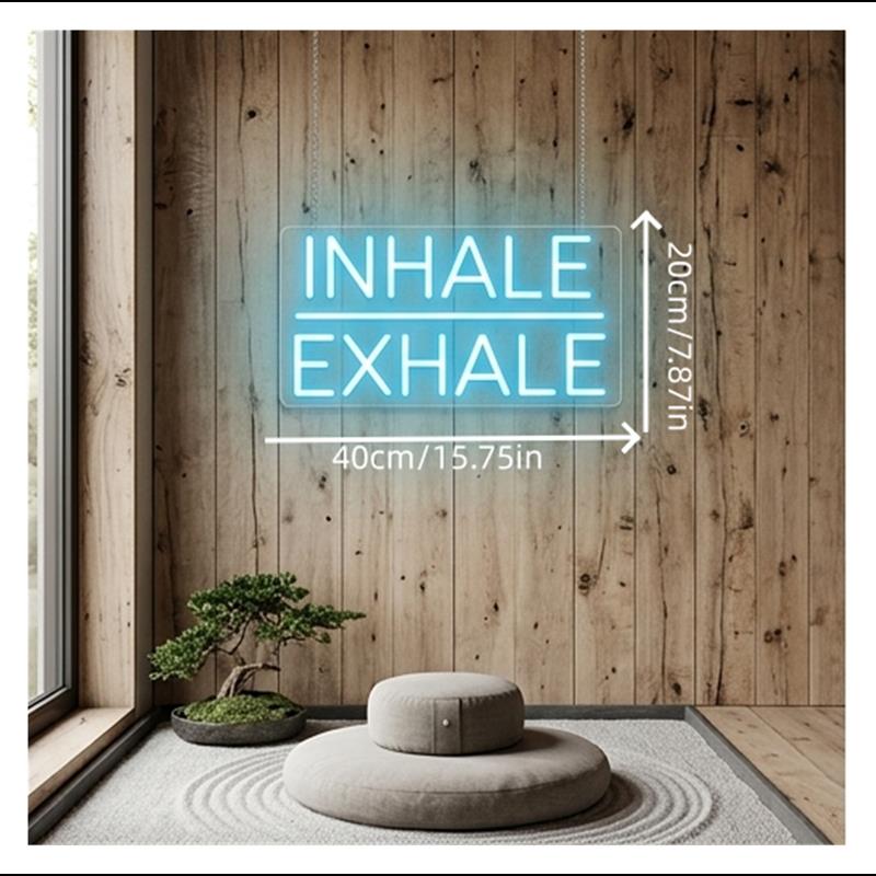 Inademen Uitademen Neon Sign L - Yoga Fitness Wallpaper recensie en prijs