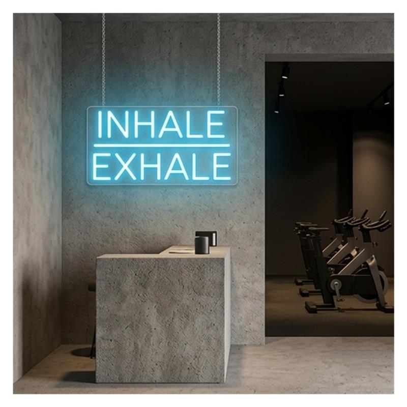 Inademen Uitademen Neon Sign L - Yoga Fitness Wallpaper recensie en prijs