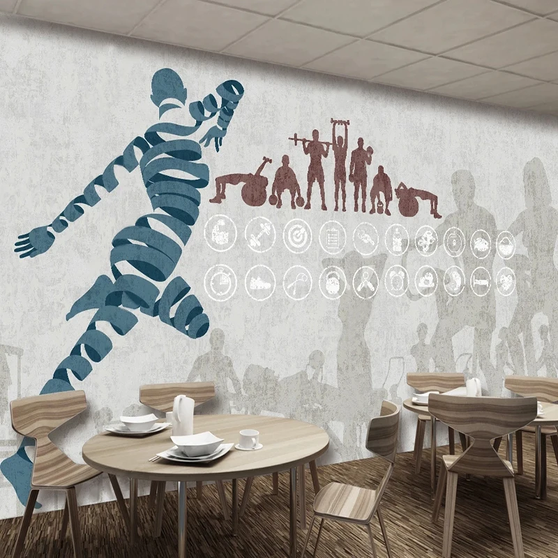 Aangepaste moderne sportpatroo - Yoga Fitness Wallpaper recensie en prijs
