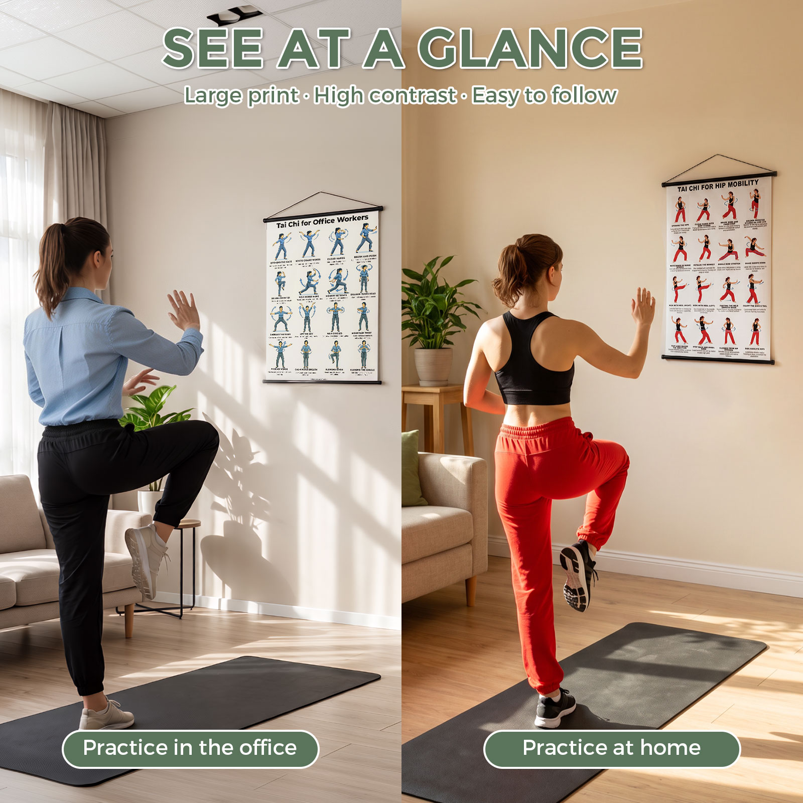 Tai Chi Yoga Fitness Poster Ge - Yoga Fitness Wallpaper recensie en prijs