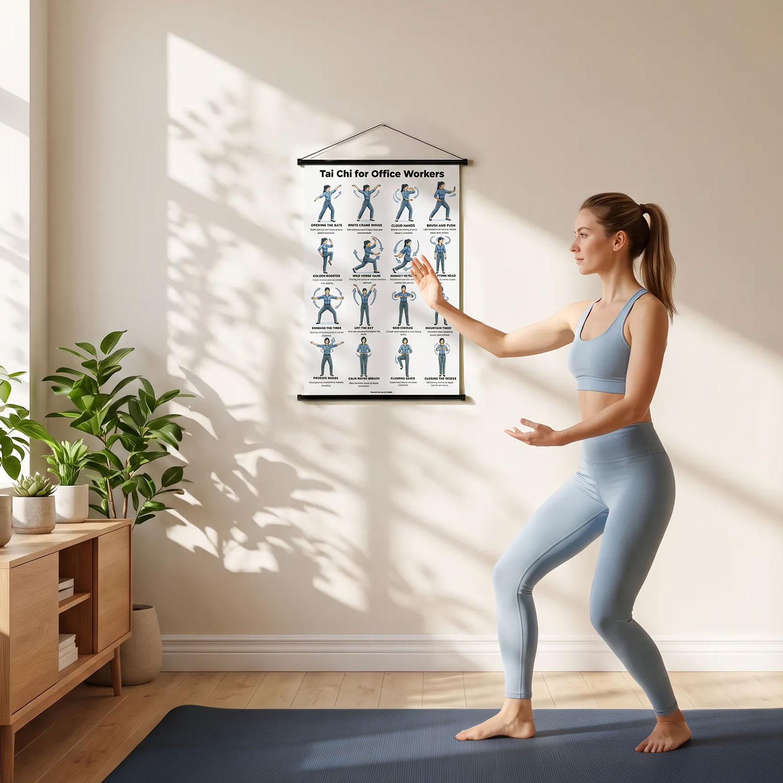 Tai Chi Yoga Fitness Poster Ge - Yoga Fitness Wallpaper recensie en prijs