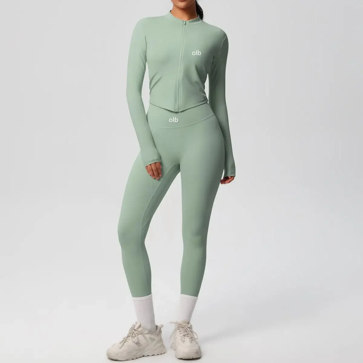 2-delige fitnessset, effen kle - Yoga Fitness Jacket recensie en prijs