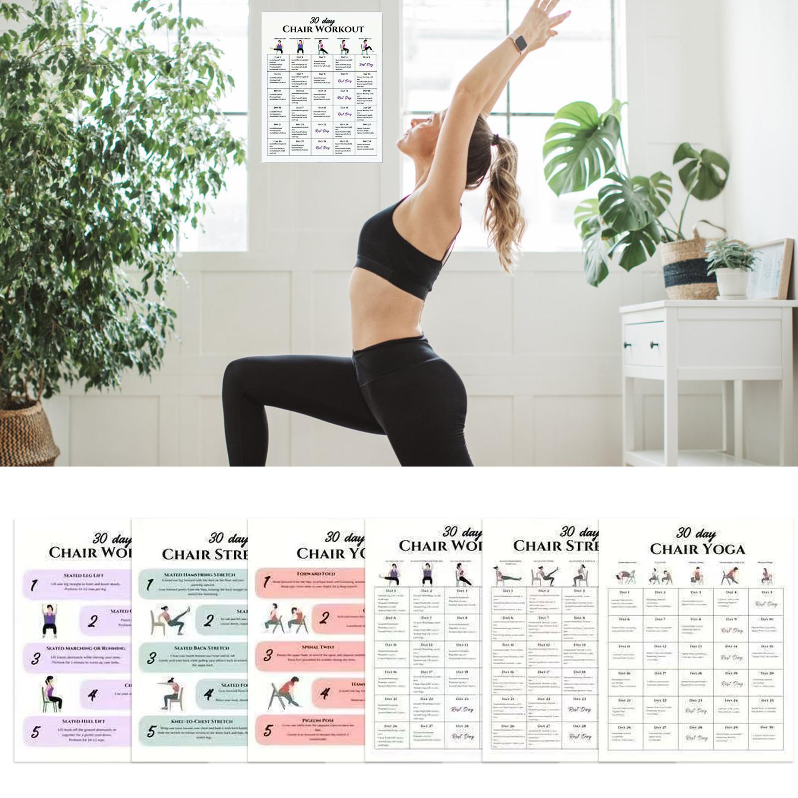 6 stks Fitness Posters 30-Dage - Yoga Fitness Wallpaper recensie en prijs
