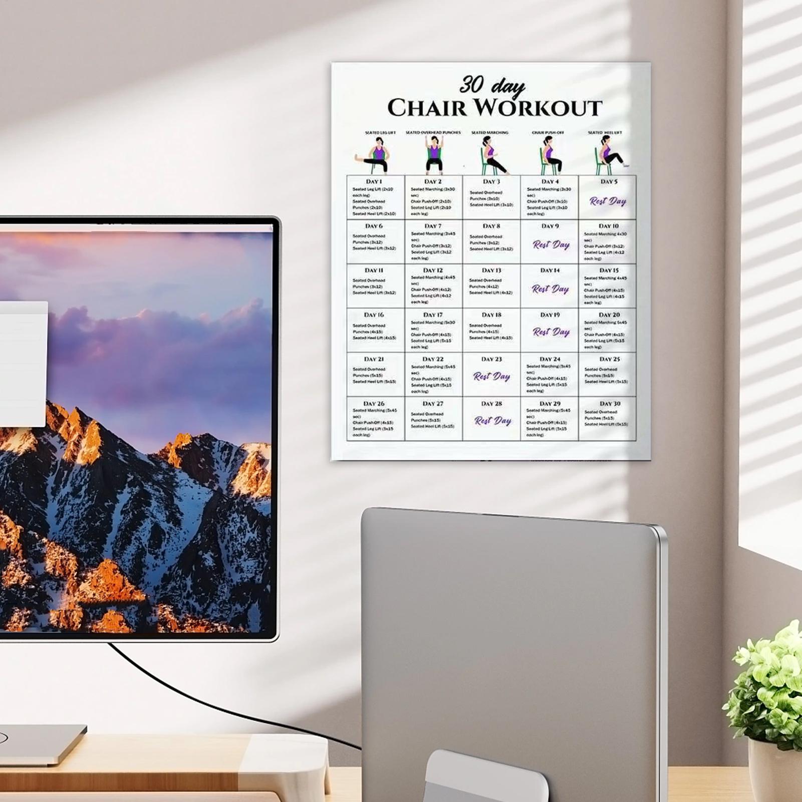 6 Stuks 30 Dagen Stoel Oefenin - Yoga Fitness Wallpaper recensie en prijs