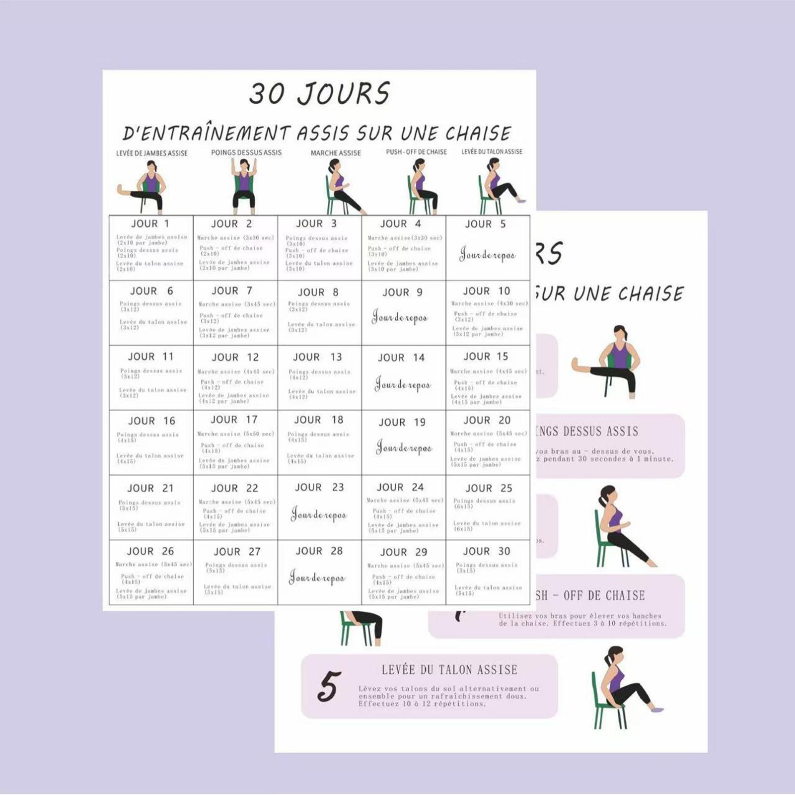 6 Stuks 30 Dagen Stoel Oefenin - Yoga Fitness Wallpaper recensie en prijs